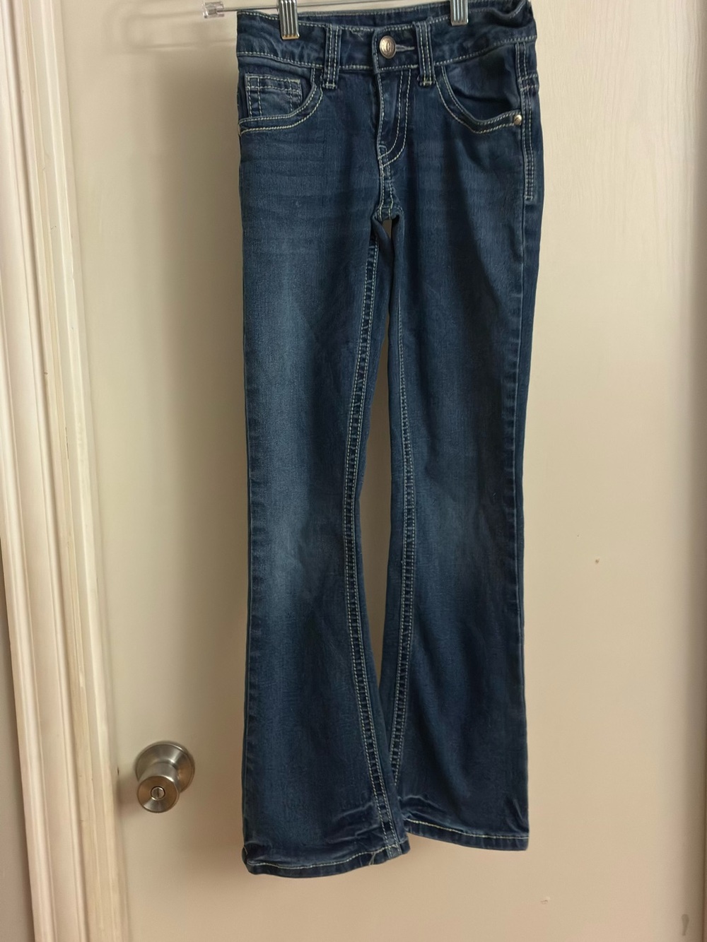 Women’s Dark Wash Flare Jeans — Classic Blue